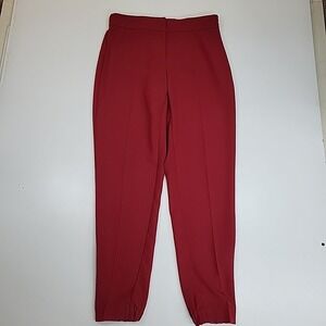 White House Black Market Polyester Pants Women's Size 4 Dress Pants Red Maroon